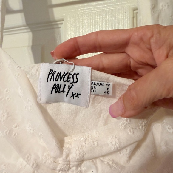 Princess Polly White Floral Print Crop Top - Picture 2 of 7